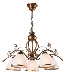 Lampadario a catena RETRO II 5xE27/60W/230V, bronzo patinato