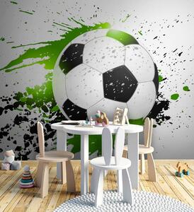 Carta da parati Pallone da calcio che lascia macchie verdi, Carta da parati per Bambini, Carta da parati per Ragazzo, u57431 : Uwalls.it