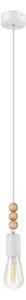 Lampadario a cavo SIMON 1xE27/60W/230V bianco
