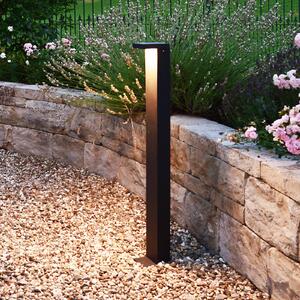 Deko-Light Lampioncino da giardino Lerna, Nero, Alluminio, Moderno, Lampada LED da esterni