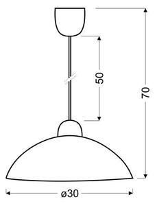 Lampadario a sospensione con filo BILBAO 1xE27/60W/230V