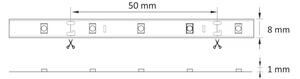 Striscia LED 5m LED/10W/12V IP20 4500K