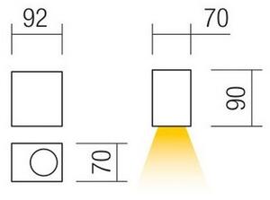 Redo 90151 - Applique da esterno PUNTA 1xGU10/7W/230V IP44