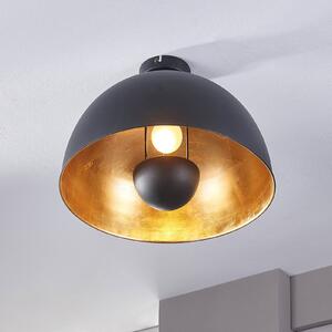 Lindby Lya - graziosa lampada da soffitto nero e oro