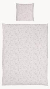 Set copripiumino in cotone jacquard Fiori Pastello
