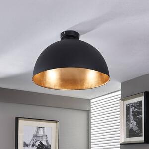 Lindby Lya - graziosa lampada da soffitto nero e oro