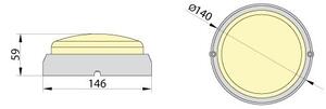 Brilagi - Plafoniera LED industriale SIMA LED/12W/230V IP65 nero