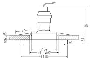 Lampada da incasso EYE 1xGU10/35W/230V
