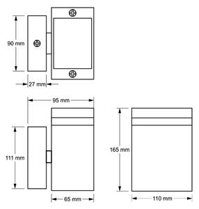 Applique da esterno LITEK 1xGU10/35W/230V IP44
