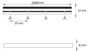 Striscia LED NEON 2 m LED/14W/12V IP65 verde