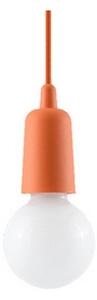 Lampadario su filo DIEGO 1xE27/60W/230V arancione