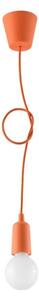 Lampadario su filo DIEGO 1xE27/60W/230V arancione