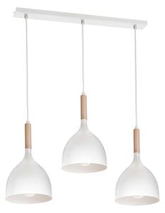 Lampadario a sospensione con filo NOAK WOOD 3xE27/60W/230V