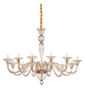 Ideal Lux - Lampadario a sospensione con catena BRIGITTA 12xE14/40W/230V diametro 120 cm ottone