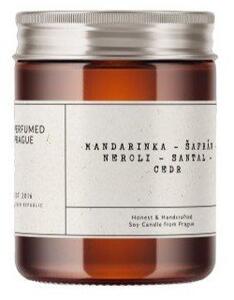 Candela in cera di soia profumata tempo di combustione 40 h #47 Tangerine, Neroli and Saffron – Perfumed Prague