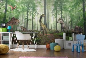 Carta da parati Dinosauri nella foresta, Carta da parati per Bambini, Carta da parati per Ragazzo, u60039 : Uwalls.it