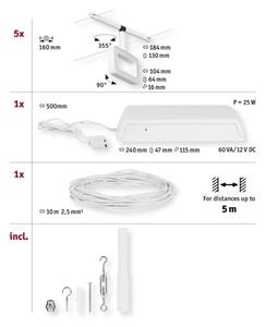 Paulmann 94483 - KIT 5xLED/4,8W Sistema completo a cavo FRAME 230V bianco