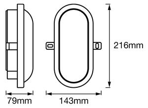 Osram - Applique da esterno LED BULKHEAD LED/11W/230V IP54 nera