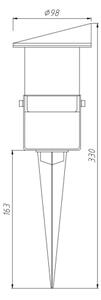 Lampada da esterno VILO 1xGU10/60W/230V IP65 nero