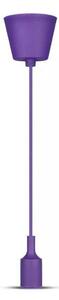 Lampadario su filo 1xE27/60W/230V viola