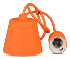 Lampadario su filo 1xE27/60W/230V arancione
