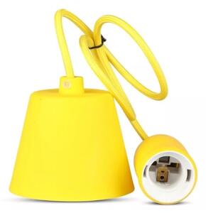 Lampadario su filo 1xE27/60W/230V giallo