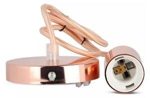 Lampadario su filo 1xE27/60W/230V oro rosato