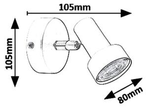 Rabalux 5322 - Applique KONRAD 1xGU10/50W/230V