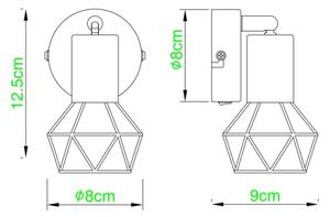 Globo 54802S-1AB - Faretto da muro XARA 1xE14/40W/230V