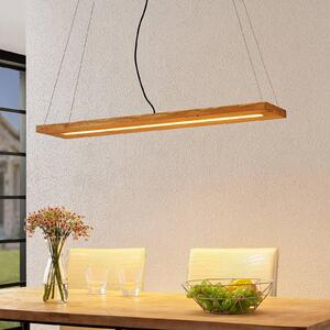 Lindby Nesaja lampada LED a sospensione di legno