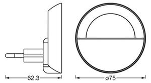 Osram - Lampada notturna LED dimmerabile LUNETTA LED/0,65W/230V