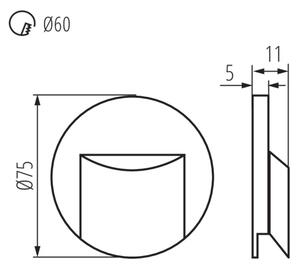 Kanlux 33334 - Lampada LED per scale ERINUS LED/0,8W/12V 3000K nera