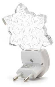 Aigostar - LED RGB Luce notturna con sensore crepuscolare LED/0,5W/230V fiocco di neve