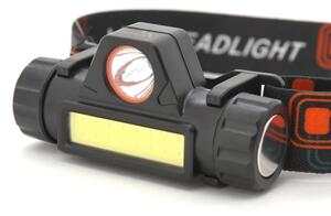 LED Lampada frontale ricaricabile LED/1200mAh nero/rosso