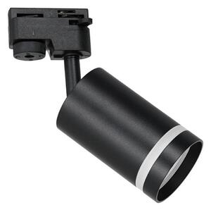 Faretto per sistema a binario PIPE 1xGU10/25W/230V nero