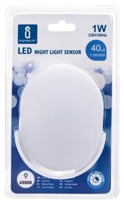 Aigostar - Lampada notturna LED con sensore LED/1W/230V ovale