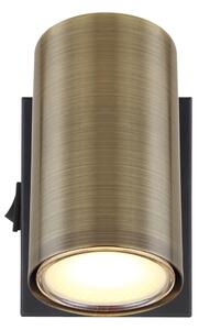 Globo 57911-1M - Faretto da parete ROBBY 1xGU10/25W/230V nero/ottone
