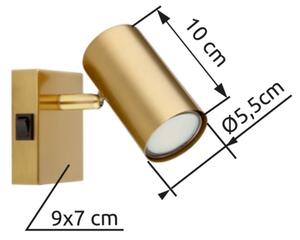 Globo 57911-1GO - Faretto da parete ROBBY 1xGU10/25W/230V oro