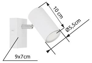 Globo 57911-1W - Faretto da parete ROBBY 1xGU10/25W/230V bianco