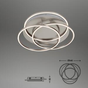 Briloner Plafoniera LED Frames drei anelli funzione memory