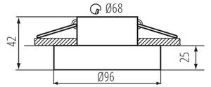 Kanlux 35287 - Lampada da incasso ELICEO GU10/10W bianco/oro