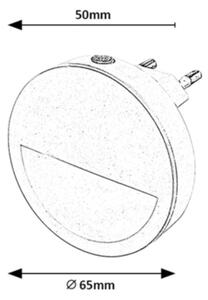 Rabalux 2283 - Lampada notturna LED con sensore PUMPKIN LED/0,5W/230V diametro 65 mm