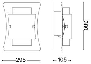 Ideal Lux - Applique TRIPLO 2xE27/60W/230V trasparente