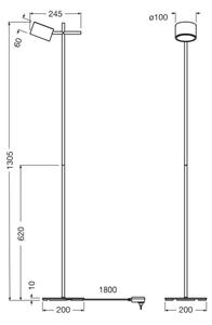 Osram - Lampada da terra LED dimmerabile DECOR KYOTO LED/12W/230V nera
