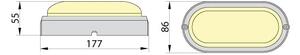 Brilagi - Plafoniera LED industriale SIMA LED/12W/230V IP65 bianco