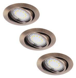 Rabalux 1051 - SET 3xLED Lampada da incasso LITE 3xGU10-LED/3W/230V