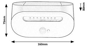 Rabalux 77006 - Luce solare a LED con sensore BREZNO LED/3,2W/3,7V IP44