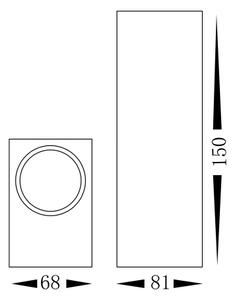 Applique da esterno BOKA 2xGU10/60W/230V IP44 nera