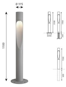 Louis Poulsen Flindt con base terra 110 cm alu