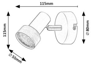 Rabalux 73011 - Lampada da parete KONRAD 1xGU10/50W/230V